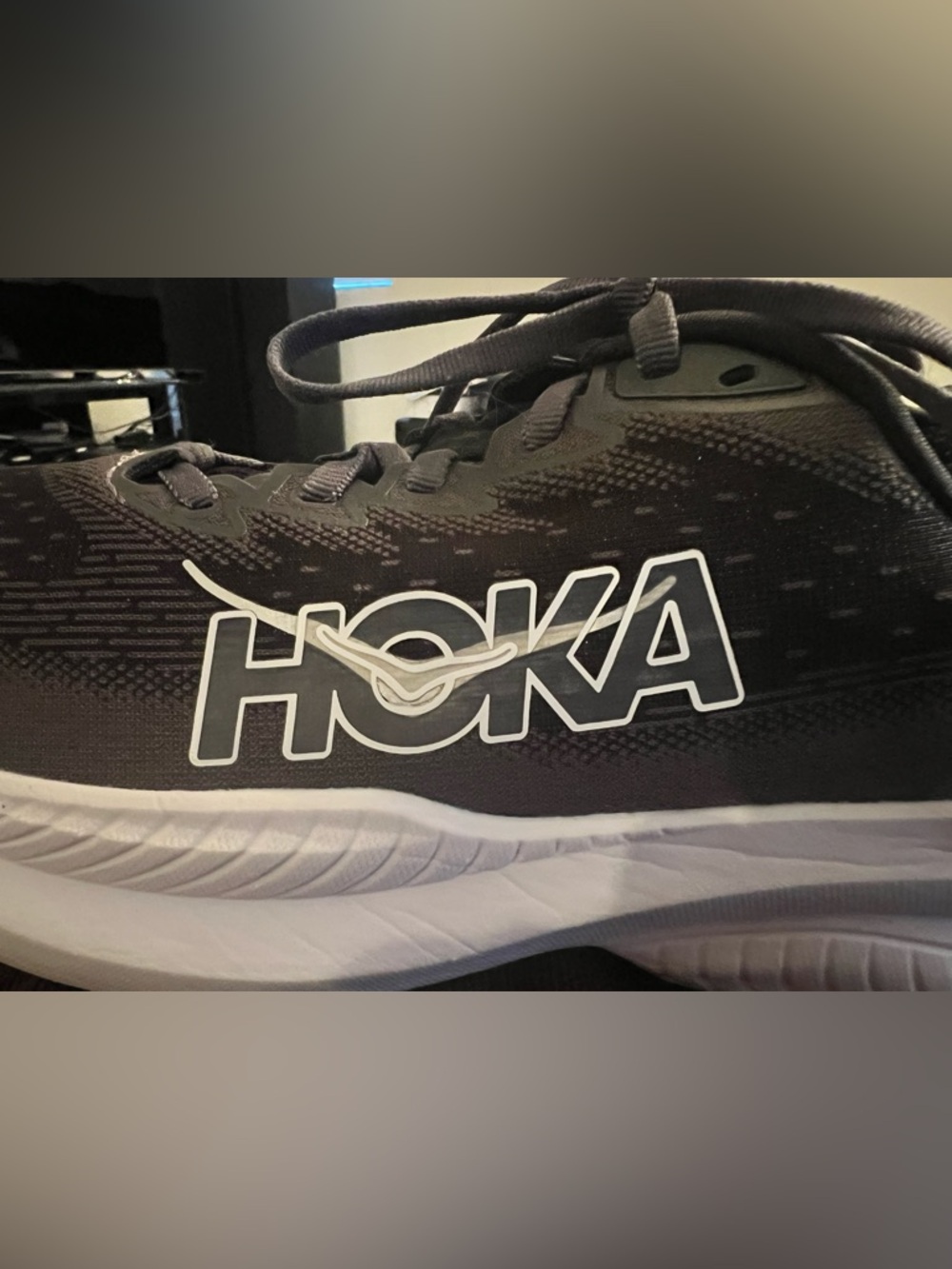 Hoka One One Mach 6 Running Shoes Black White Women’s 8.5 EU 40 2/3 - Picture 7 of 10